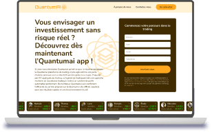 Page inscription plateforme Quantumai